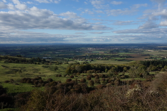 View of the slopes of Bredon Hill and the Worcestershire landscape beyond by Wendy Carter