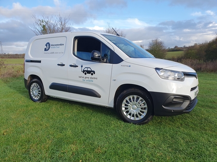 Electric van with Worcestershire Wildlife Trust logo on the side by Sean Webber
