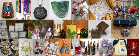 Series of photos featuring crafts available at 2019's craft fair