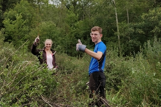 Volunteers at Grafton Wood by Eleanor Reast