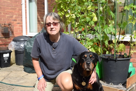 Ann Heywood and her dog