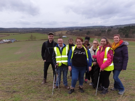 Students from South and City College, Birmingham at Dropping Well Farm by Michelle Medler