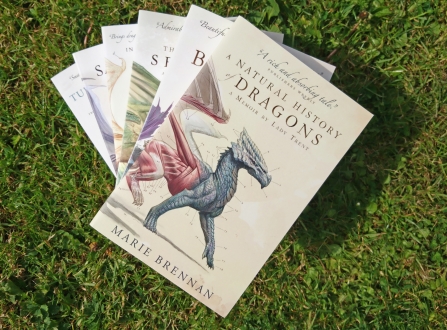 Book covers of A Natural History of Dragons and related books by Maria Brennan