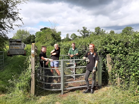 Trainees with a newly installed kissing gate by Iain Turbin