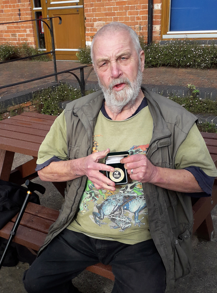 Alan Shepherd and his Worcestershire Wildlife Medal