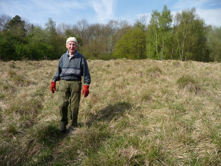 Arthur Cundall standing in Tunnel Hill nature reserve by Harry Green