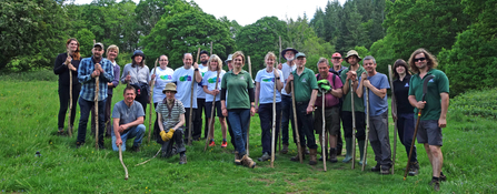 Group of volunteers posing for the camera