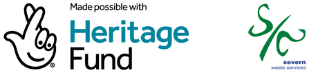 National Lottery Heritage Fund and Severn Waste Services logos