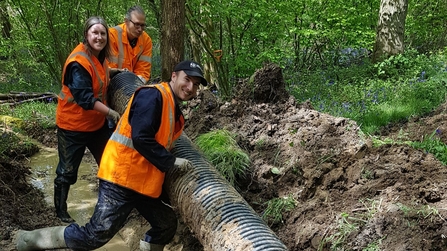 Trainees improving ride drainage