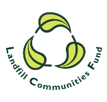 The Landfill Communities Fund logo, which consists of three green leaves forming a circle and the name of the organisation written underneath