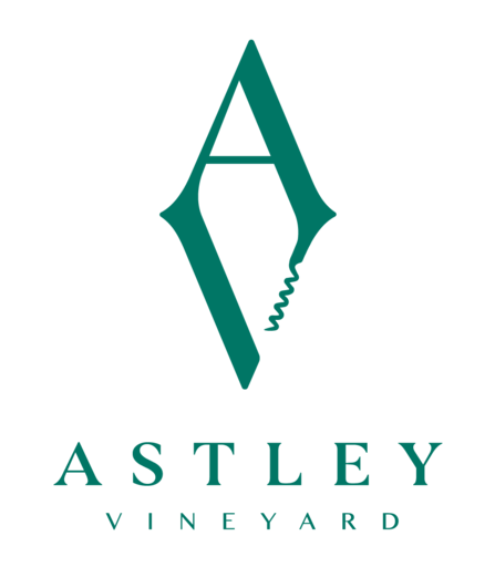 Astley Vineyard logo - a green 'A' reflected underneath with 'Astley' written underneath