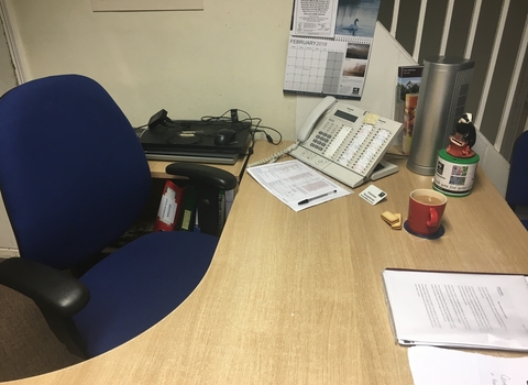 Reception desk at Lower Smite Farm