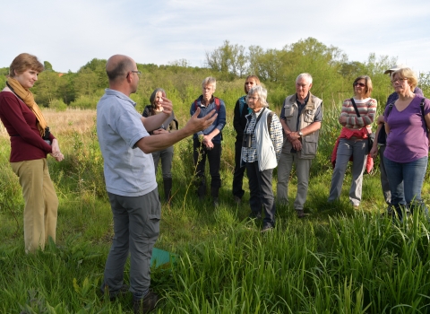 Group of people on a nature reserve by Brian Taylor