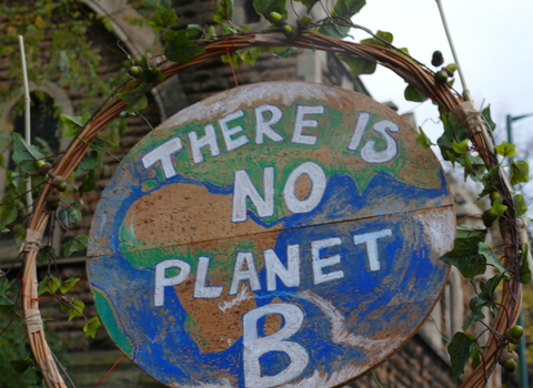 Sign that says 'There is no Planet B' by Leanne Manchester